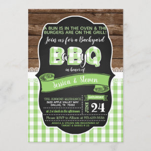 Baby Q Baby Shower Einladung - Green