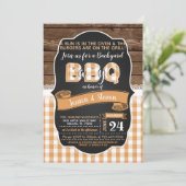 Baby Q Baby Shower Einladung - Orange (Stehend Vorderseite)