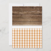 Baby Q Baby Shower Einladung - Orange (Rückseite)