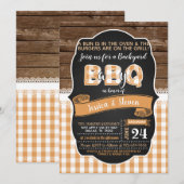 Baby Q Baby Shower Einladung - Orange (Vorne/Hinten)