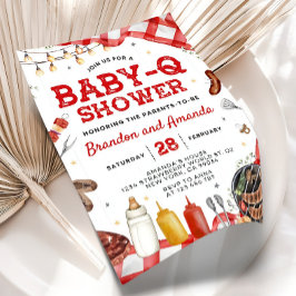 Baby-Q Baby Shower Invitation, Baby Q Backyard Cou Einladung