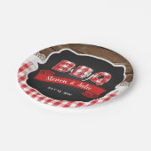 Baby Q Baby Shower Paper Plate - Red Pappteller (Schrägansicht)