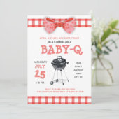 BABY-Q Babydusche BarbecueEinladung Einladung (Stehend Vorderseite)