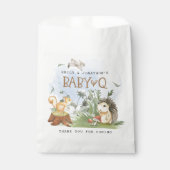 Baby Q Backyard Baby Dusche Woodland Vielen Dank Geschenktütchen (Vorderseite)