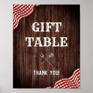 Baby Q Backyard GRILLEN Baby Dusche Tafelschild Poster