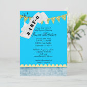 Baby Q Bar-B-Q-Dusche, Niedlich Einladung (Stehend Vorderseite)