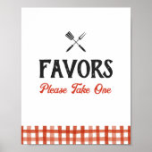 Baby Q Barbecue Baby Dusche Favorit Schild (Vorne)