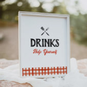 Baby Q Barbecue Baby Duschtränke Schild