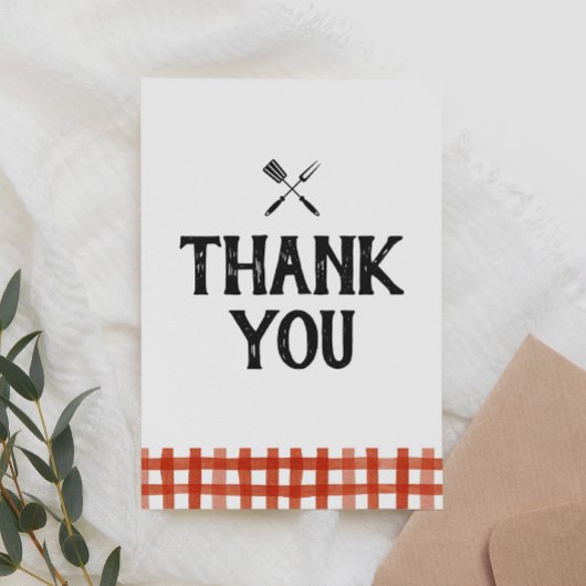 Baby Q Barbecue Babydusche Dankeskarte