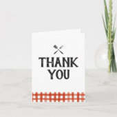 Baby Q Barbecue Babydusche Dankeskarte (Vorderseite)