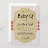 Baby-Q Barbecue Babydusche Einladung (Vorne/Hinten)