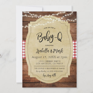 Baby-Q Barbecue Babydusche Einladung