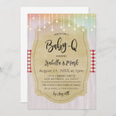 Baby-Q Barbecue Babydusche Einladung (Vorne/Hinten)