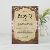 Baby-Q Barbecue Babydusche Einladung (Stehend Vorderseite)