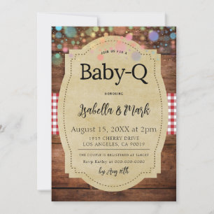 Baby-Q Barbecue Babydusche Einladung