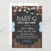 Baby-Q Barbecue Babydusche Einladung (Vorne/Hinten)