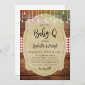 Baby-Q Barbecue Babydusche Einladung (Vorne/Hinten)