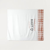 Baby Q Barbecue Babydusche Hintergrund Wandteppich (Vorderseite (Horizontal))