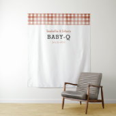 Baby Q Barbecue Babydusche Hintergrund Wandteppich (Beispiel)