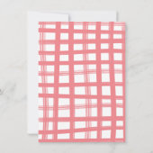 Baby Q Barbecue Dusche Pink Picnic Einladung (Rückseite)