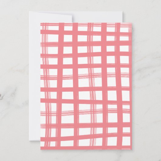 Baby Q Barbecue Dusche Pink Picnic Einladung (Rückseite)