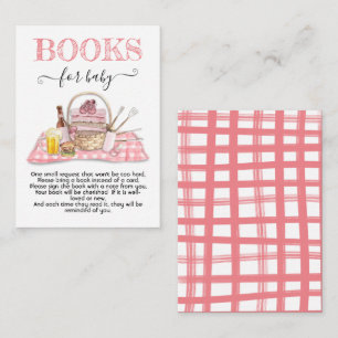 Baby Q Barbecue Dusche Rosa Bücher für Babykarte Begleitkarte