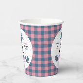 Baby Q Barbecue Gender Reveal Dusche Pappbecher (Links)