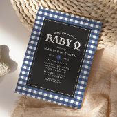 Baby Q Barbeque Blue Summer Country Baby Dusche Einladung