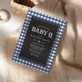 Baby Q Barbeque Blue Summer Country Baby Dusche Einladung