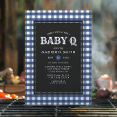 Baby Q Barbeque Blue Summer Country Baby Dusche Einladung