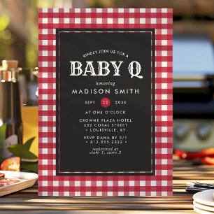 Baby Q Barbeque Roter Sommer Land Baby Shower Einladung