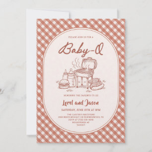 Baby Q BBQ Grillen Coed Babyparty Einladung