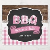 Baby Q Beer Flaschenetikett - lt. Rosa Bierflaschenetikett (Einzelnes Label)