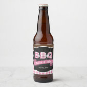 Baby Q Beer Flaschenetikett - lt. Rosa Bierflaschenetikett (Vorderseite)