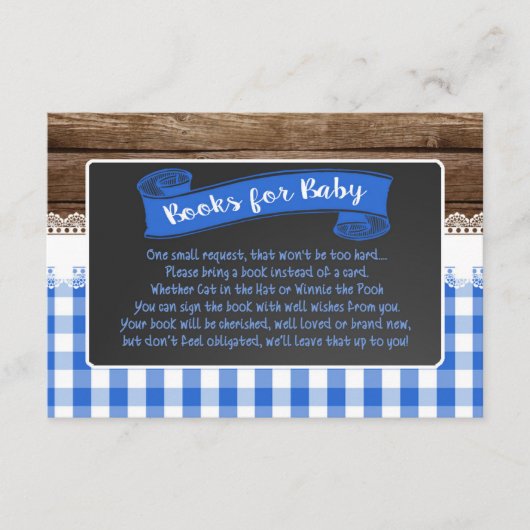 Baby Q Books for Baby Card - Blue Begleitkarte (Vorderseite)
