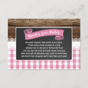 Baby Q Books for Baby Card - lt Pink Begleitkarte