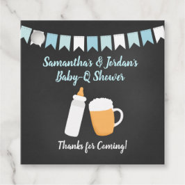 Baby-Q Boy Baby Dusche Beer Bottle Square Geschenkanhänger