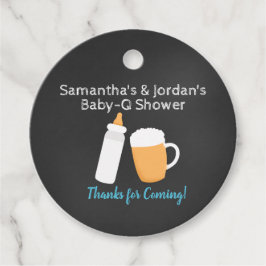 Baby-Q Boy Baby Dusche Beer Flasche Runde Geschenkanhänger