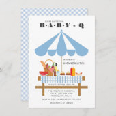 Baby Q Boys Babydusche Einladung (Vorne/Hinten)