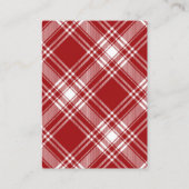 Baby-Q Checkered Red & Black Grill Baby Dusche Begleitkarte (Rückseite)