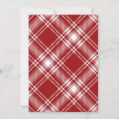 Baby-Q Checkered Red & Black Grill Baby Dusche Einladung (Rückseite)