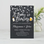 Baby Q Coed GRILLEN Baby Brauen Dusche Einladung (Stehend Vorderseite)