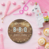 Baby Q Coed GRILLEN Baby Duschpapier Teller Rustik (Party)