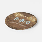 Baby Q Coed GRILLEN Baby Duschpapier Teller Rustik (Schrägansicht)