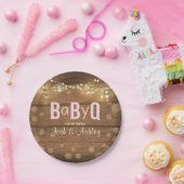 Baby Q Coed GRILLEN Baby Duschpapier Teller Rustik (Party)