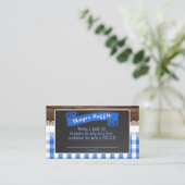 Baby Q Diaper Raffekarte - Blue Begleitkarte (Stehend Vorderseite)