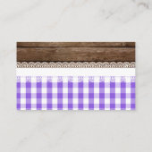 Baby Q Diaper Raffekarte - Lila Begleitkarte (Rückseite)