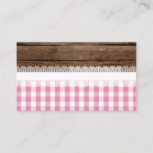 Baby Q Diaper Raffekarte - Rosa Begleitkarte (Rückseite)