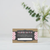 Baby Q Diaper Raffelkarten / MIRL Babydusche Begleitkarte (Stehend Vorderseite)