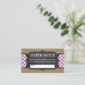 Baby Q Diaper Raffelschein Lila Begleitkarte (Stehend Vorderseite)